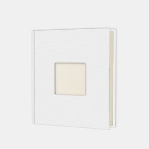 Album photo carré 30x30 toile blanc asperge