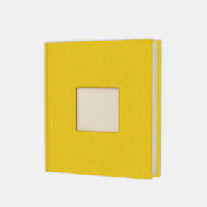 Album photo carré 30x30 toile jaune