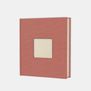 Album photo carré 30x30 toile vieux rose