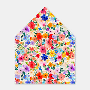 Doublure enveloppe jardin de couleurs