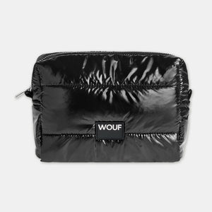 Trousse de toilette de voyage matelassée - Glossy noir