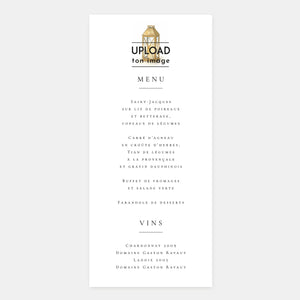 Menu mariage aquarelle
