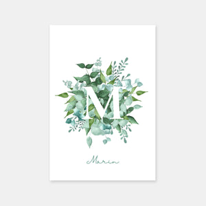Faire-part de naissance aquarelle botanique
