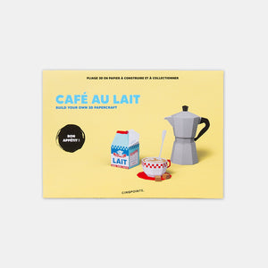 Maquette 3D en papier - Café au lait