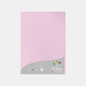 Feuille A4 velin 210g rose dragée Pollen
