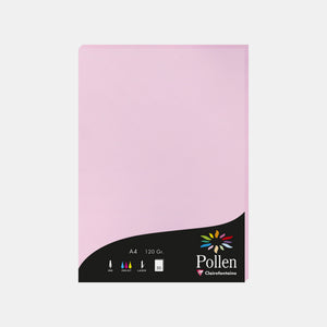 Feuille A4 velin 120g rose dragée Pollen