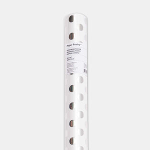 Papier cadeau blanc pois argent