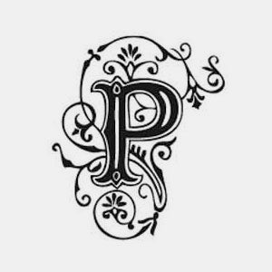 Arabesque alphabet stamp p