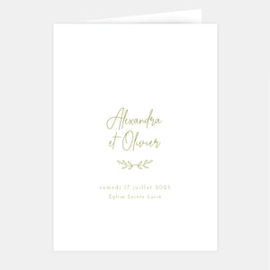 Livret de mariage Champêtre Classique