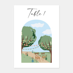 Marque table de mariage une fenêtre sur le jardin - 5ex