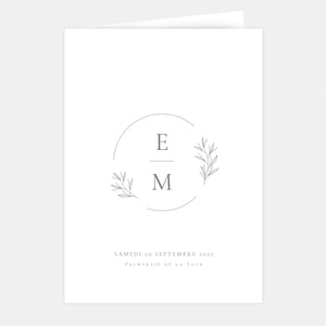 Livret de mariage nature chic
