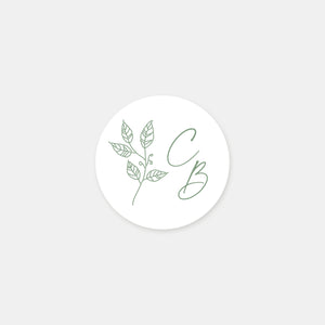 Stickers personnalisés mariage feuillage