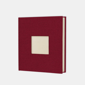 Album photo carré 30x30 toile framboise