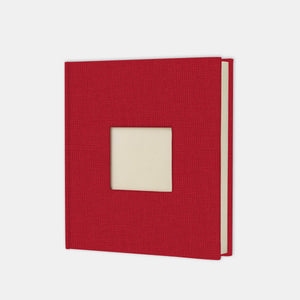 Album photo carré 30x30 toile rouge