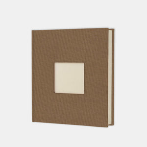 Album photo carré 30x30 toile tabac