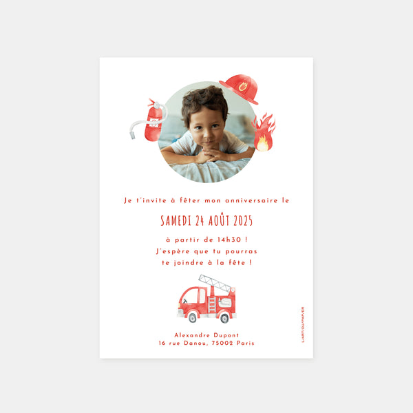 Einladung zum Geburtstag eines Feuerwehrmannes