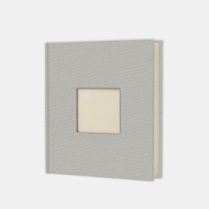 Album photo carré 30x30 toile gris clair