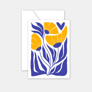 Carte pour dire un mot - Fleurs jaunes