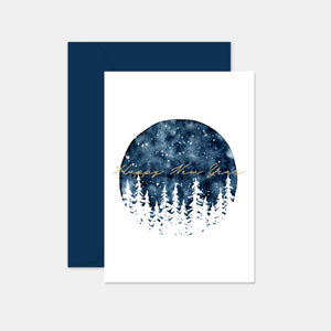 Carte de voeux la nuit