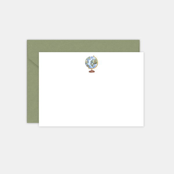 Set aus Karten und Umschlägen – Weltkarte