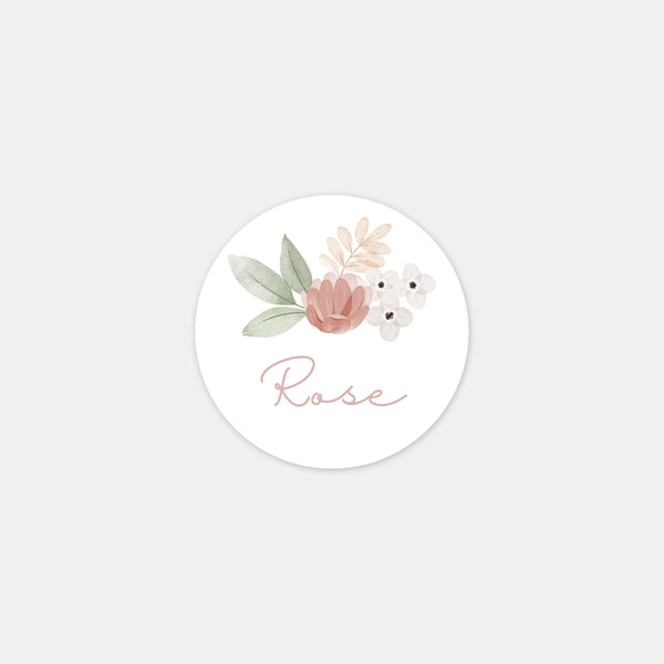 Stickers personnalisés prénom couronne végétale