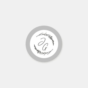 Cachet de cire personnalisé initiales brins de lavande