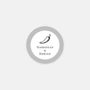 Cachet de cire personnalisé prénoms piment d'Espelette