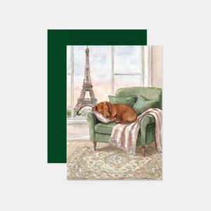 Carte chien de salon Parisien