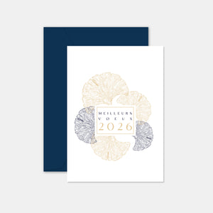 Carte de voeux personnalisée ginkgo