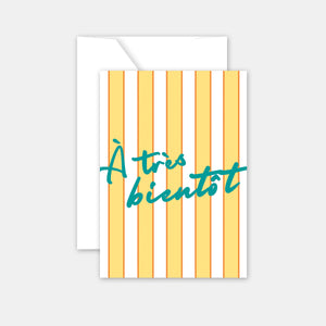 Card to say a word - see you soon