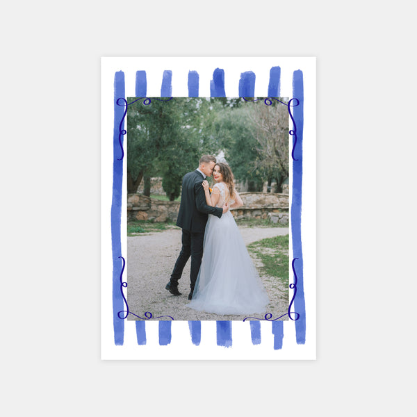 Dankeskarte zur Hochzeit mit hübschen Linien