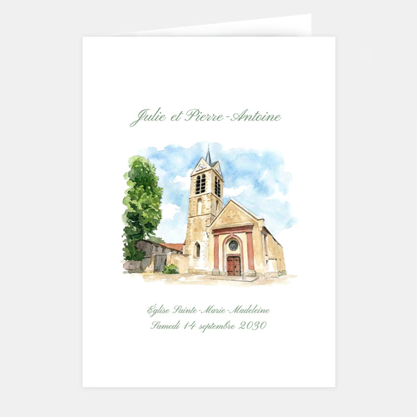 Couverture de livret de mariage à l'église Sainte Marie-Madeleine
