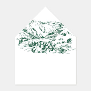 Doublure enveloppe gravure montagne