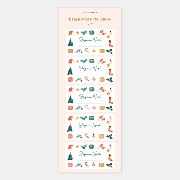 Les étiquettes autocollantes du Père Noël - 10ex