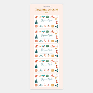 Les étiquettes autocollantes du Père Noël - 10ex