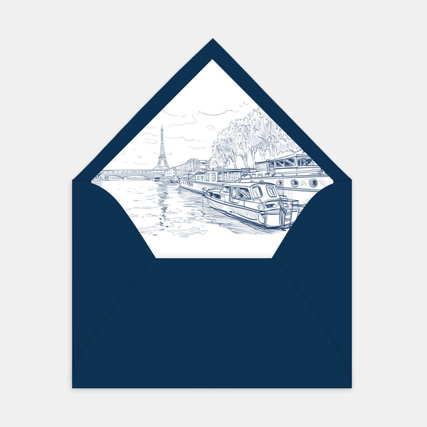Graviertes Briefumschlagfutter Paris
