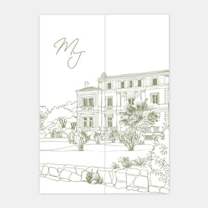 Faire-part de mariage belle demeure
