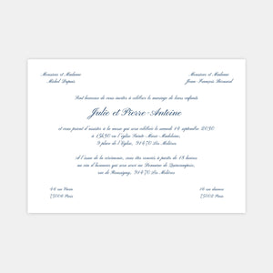 Faire-part de mariage classique paysage