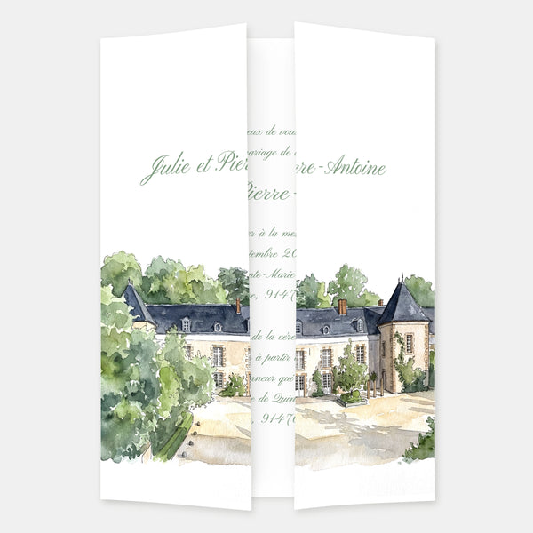 Faire-part de mariage Domaine de Quincampoix