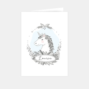 Faire-part de naissance licorne