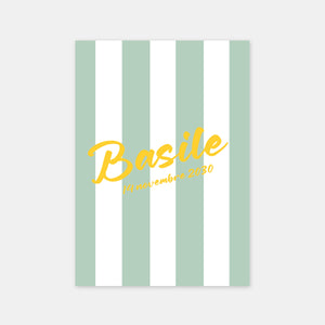 Faire-part de naissance lignes pop