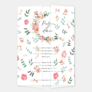 Feuillet de calque bouquet aquarelle