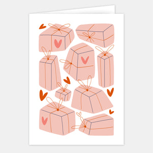 Grande carte d'Anniversaire - Paquets cadeaux