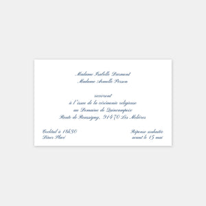 Carton invitation de mariage classique