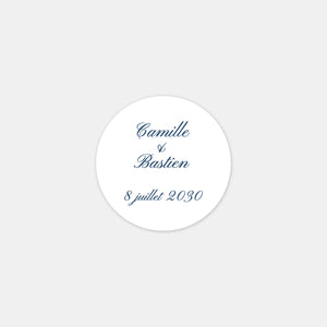 Stickers personnalisés mariage classique