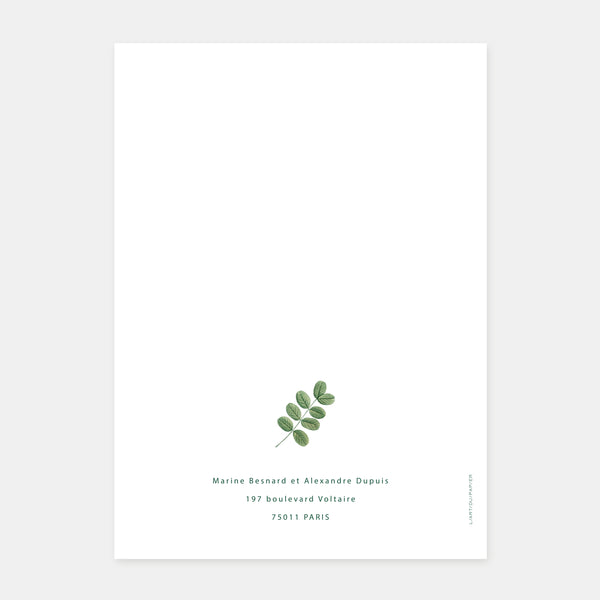 Hochzeitseinladung Zweig wilder Blumen
