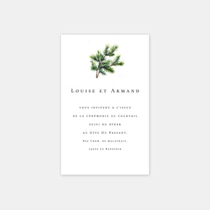 Carton invitation de mariage montagne aquarelle
