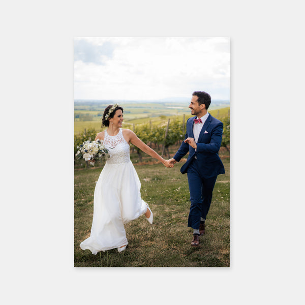 Watercolor vines wedding thank you card
