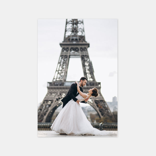 Paris watercolor wedding thank you card