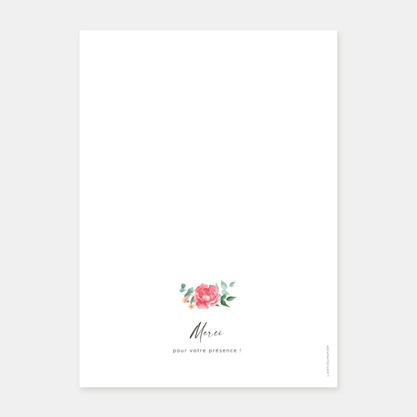 Hochzeitsbroschüre mit Aquarellstrauß